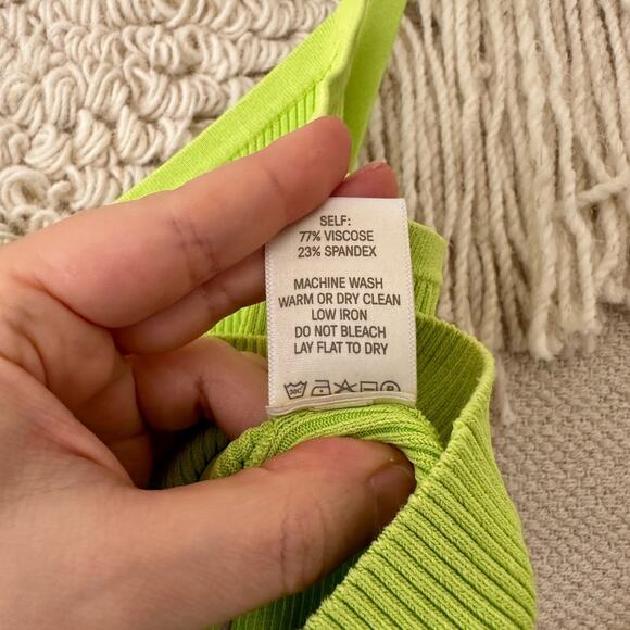 Lapointe Green Cropped Tank - Picture 5 of 8